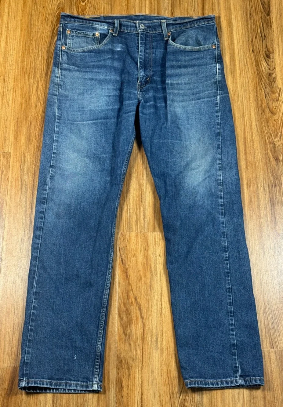 Levis 505 Jeans Mens Tag Size 36 x 32 Blue Denim 100% Cotton Straight - READ